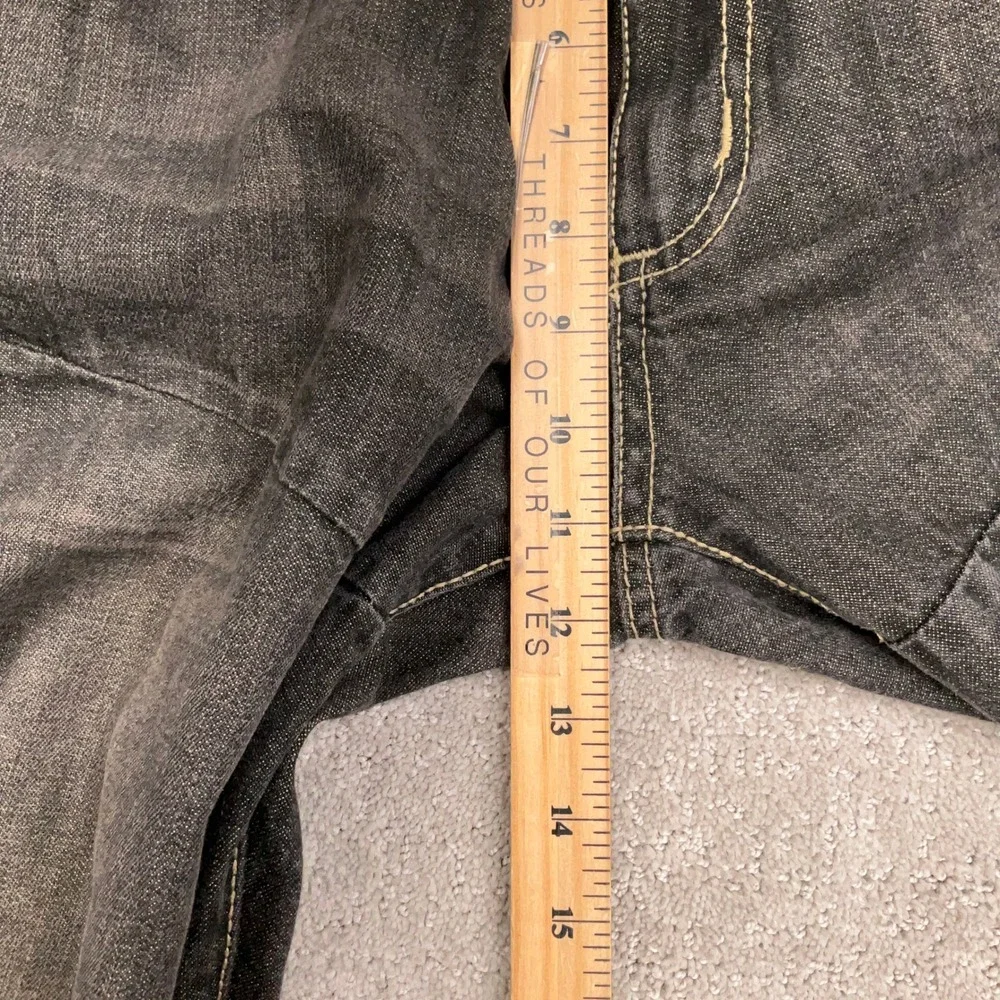 Koman Jeans Mens 40x32 Black Fade Wide Leg Relaxed Straight True Fit